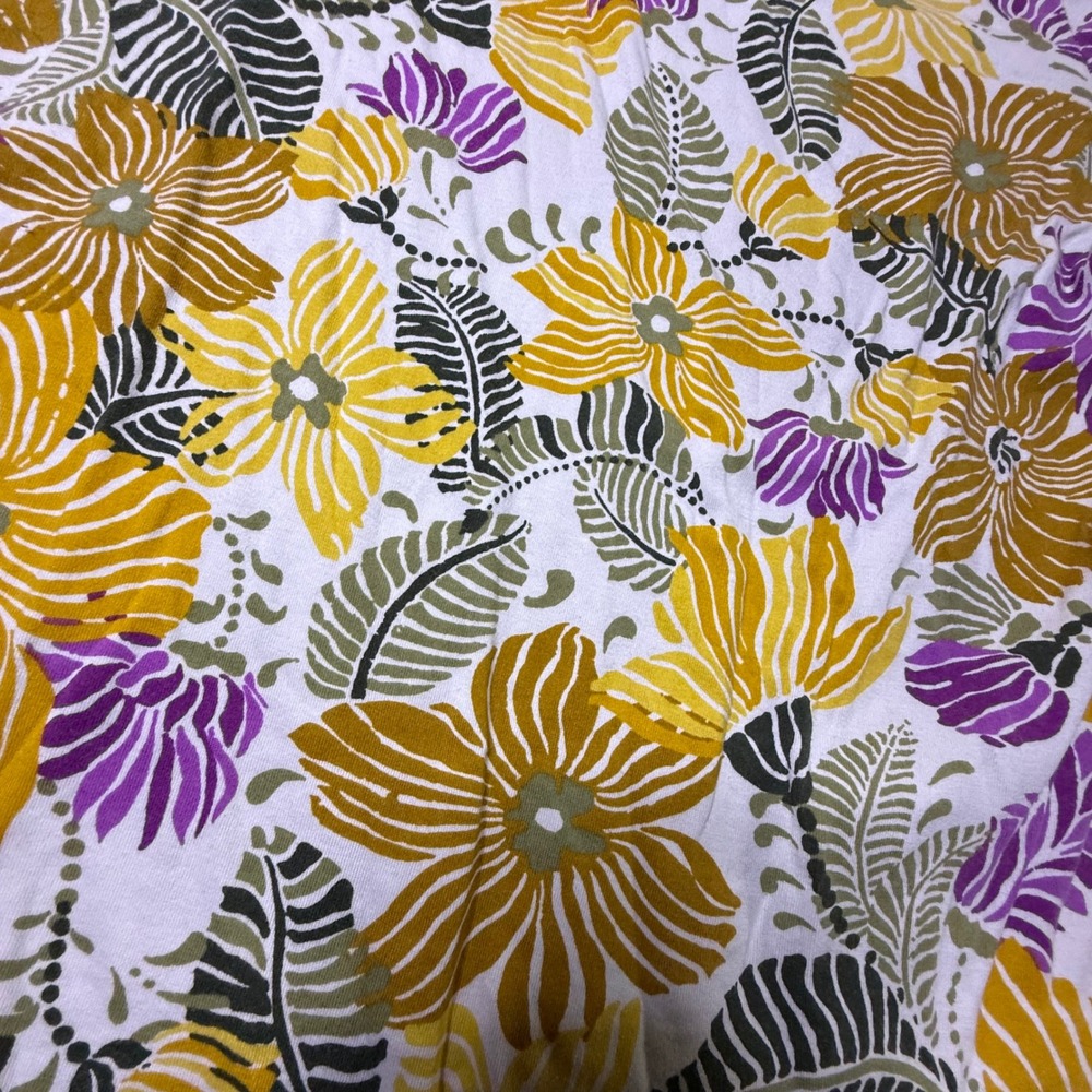 Chicos Floral T Shirt Women's XL Short Sleeve Multicolor Flowers Top - Picture 2 of 3